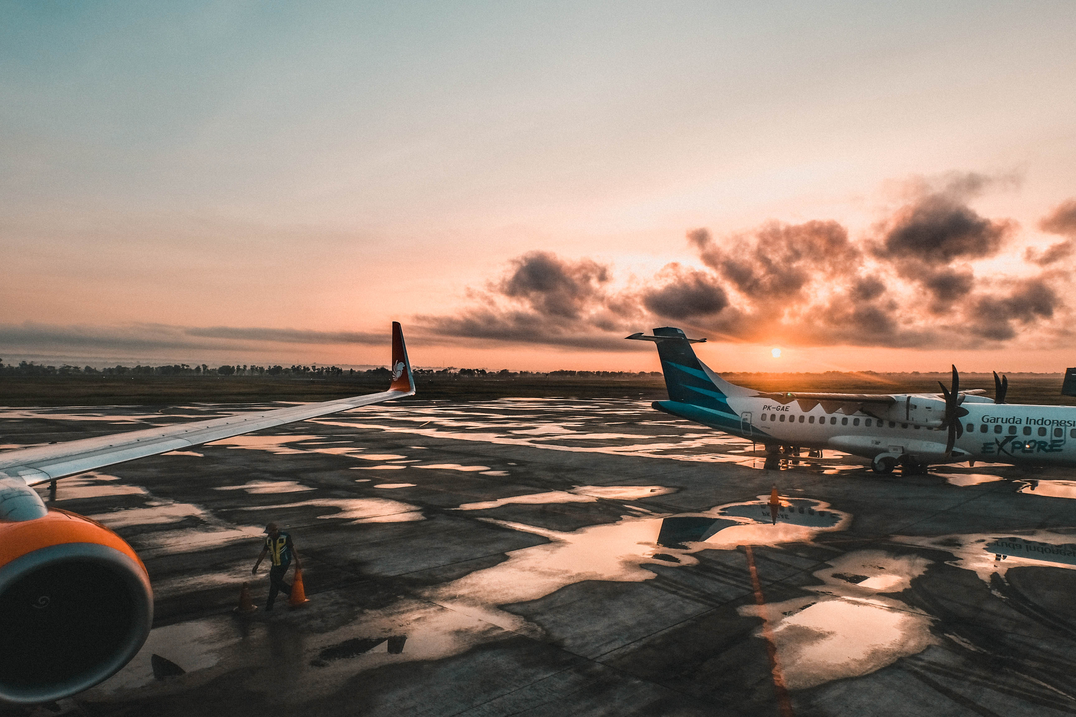 lombok airport sunrise