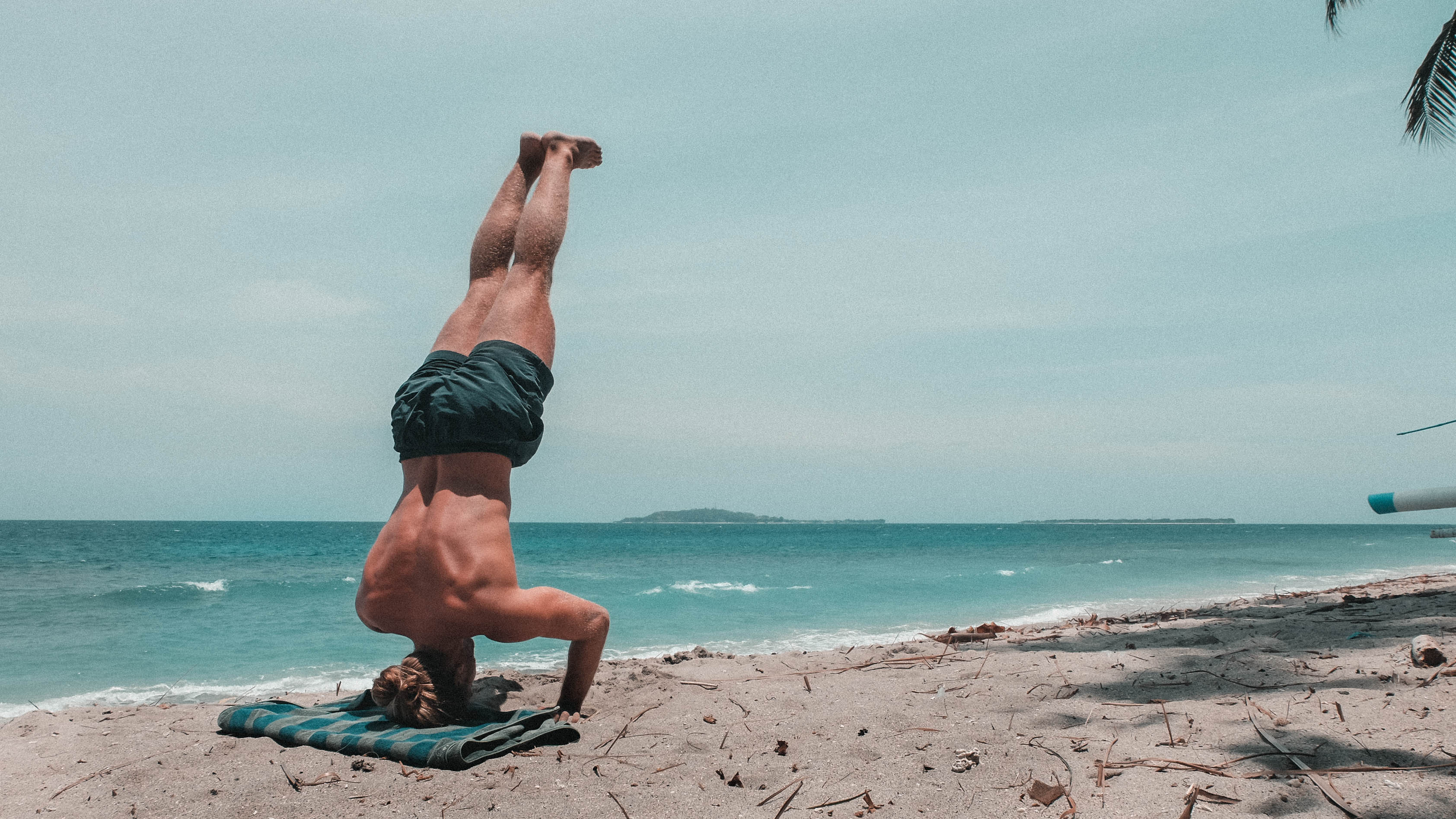 beach headstand